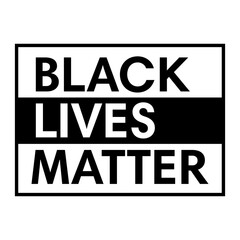 Black Lives Matter Bold graphic image font illustration icon isolated on white background 