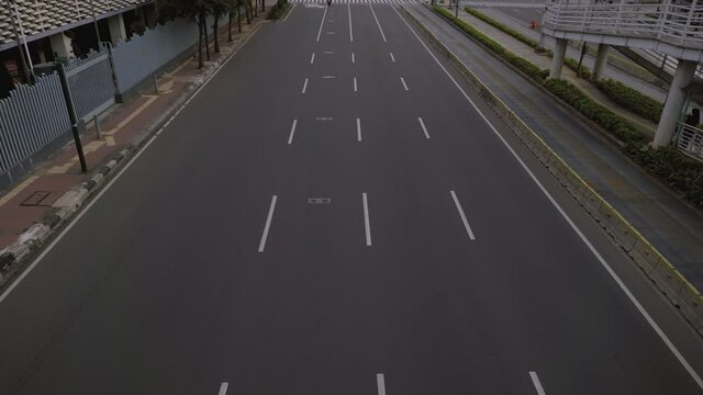 As Jakarta City begins to end its lock down after the coronavirus case was confirmed in Indonesia.  Usually filled with workers go to the office, is seldom so empty.