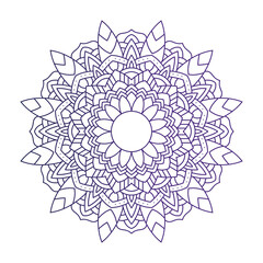 decorative floral purple mandala ethnicity artistic icon