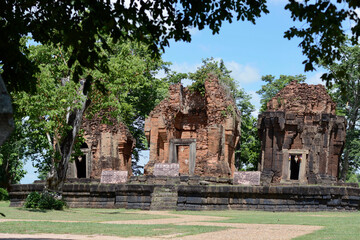 Ancient Khmer castle at Prangku Sisaket Thailand
