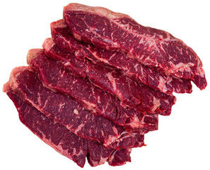 Obraz premium Uncooked beef fillet. Isolated over white background