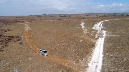 Dry landscape in Sumba Indonesia - July 2019