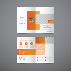 Empty bifold corporate brochure template
