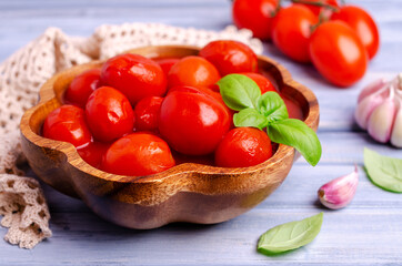 Canned tomatoes in their own juice