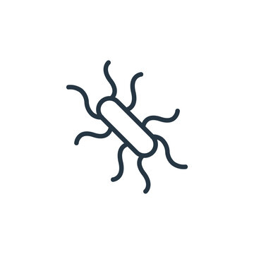 e coli icon vector from microorganism concept. Thin line illustration of e coli editable stroke. e coli linear sign for use on web and mobile apps, logo, print media.