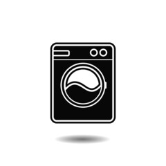 Washing machine icon with shadow