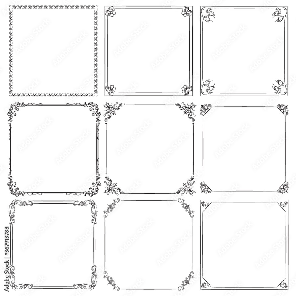 Canvas Prints set of decorative frames