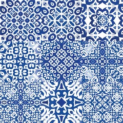 Ethnic ceramic tiles in portuguese azulejo.