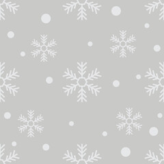 Fototapeta na wymiar Seamless snowflake pattern design for print, background, wallpaper etc.