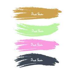 Obraz premium Abstract watercolor grunge brush stroke set. vector