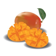 mango with slice