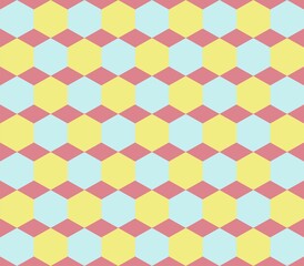 Hexagon Abstract background in fresh color. simply geometric pattern. Creative design for pastel wallpaper. Pastel paper background texture.