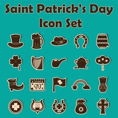 st.patrick's day icon set