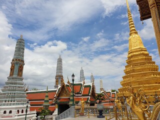 The temple of the emerald Buddha. The Grand Palace Bangkok,Thailand 1st July,2020