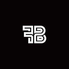 FB monogram logo with abstract line