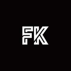 FK monogram logo with abstract line