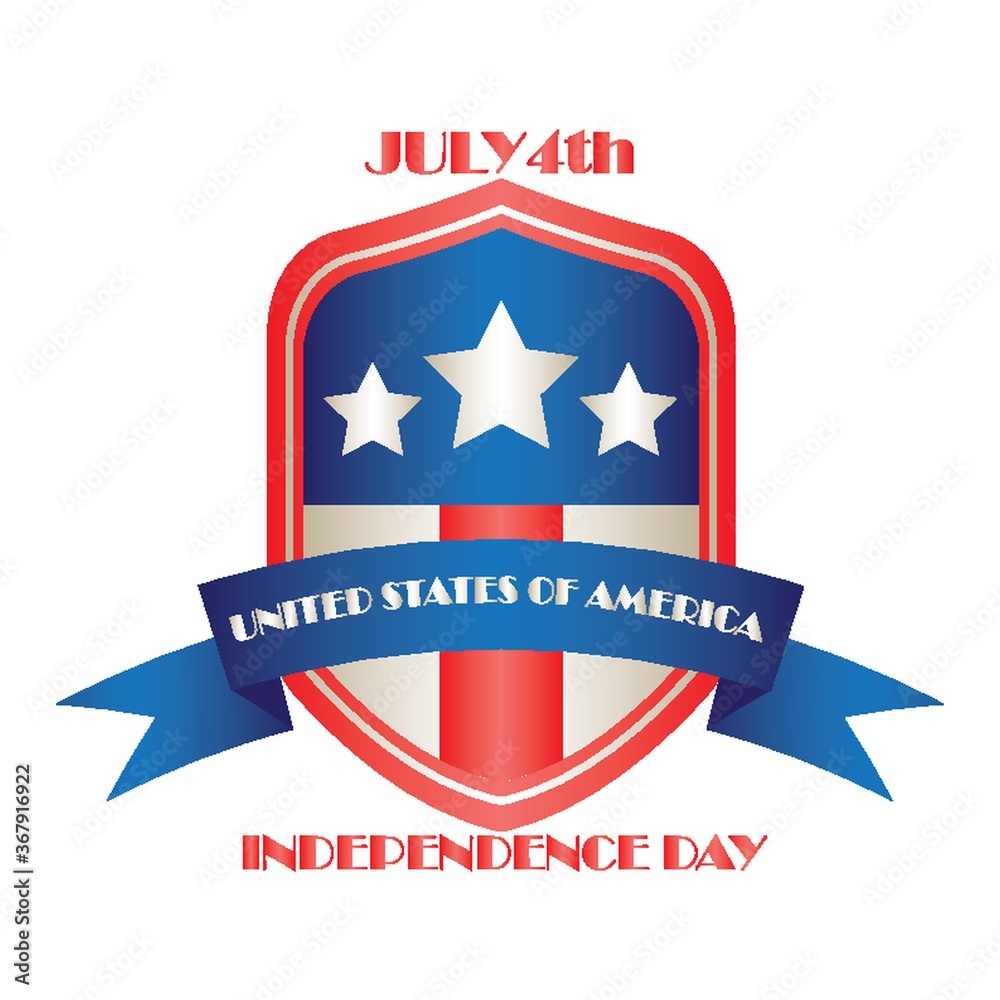 Wall mural usa independence day label