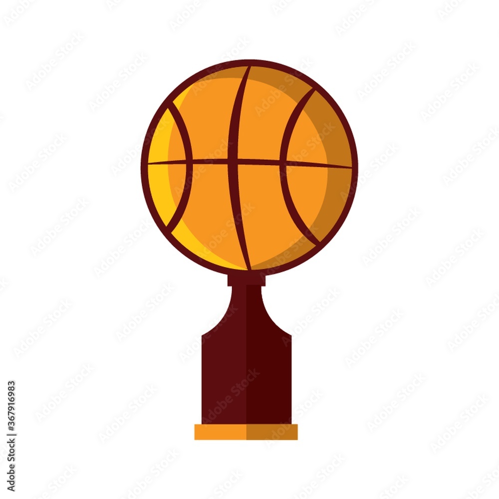 Sticker basketball trophy