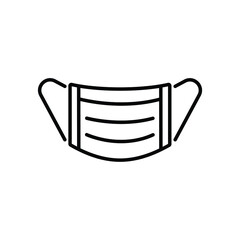 Mask for protect virus or pollution icon vector