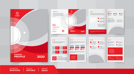8 pages business company profile brochure design use it is for business promotion