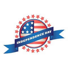 usa independence day label