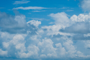 Naklejka na ściany i meble bright sky and white cloud in sunny day