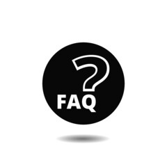 FAQ icon with shadow