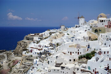 Fototapeta premium beautiful landscape of Santorini island in Oia, Greece, Europe