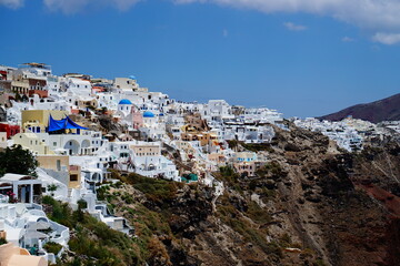 Fototapeta na wymiar The landscape of Santorini island in Greece, Europe