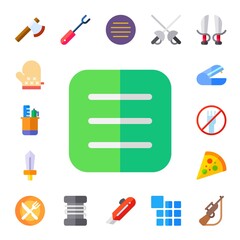 Modern Simple Set of knife Vector flat Icons