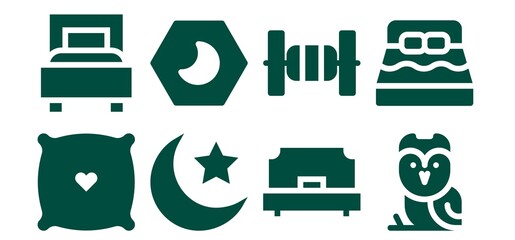 Modern Simple Set of night Vector filled Icons