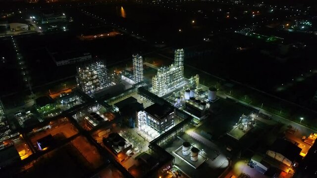 aerial view of the industrial area