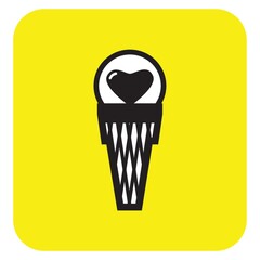 ice cream with heart shape