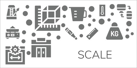 Modern Simple Set of scale Vector filled Icons