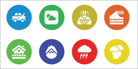Modern Simple Set of tornado Vector filled Icons