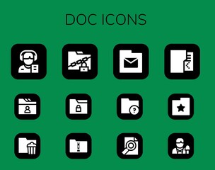 Modern Simple Set of doc Vector filled Icons
