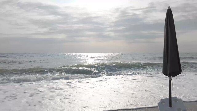 Rough sea in Greece platamon