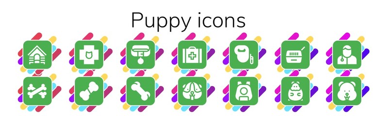 puppy icon set