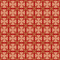 seamless pattern with red flowers