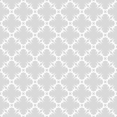 Ornament background pattern. Elegant wallpaper texture. Seamless patterns of gray and white colors. Perfect for fabrics, covers, patterns, posters, interior designs or wallpapers. Vector background