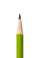 Pencil point closeup on white background
