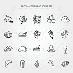 thanksgiving icon set