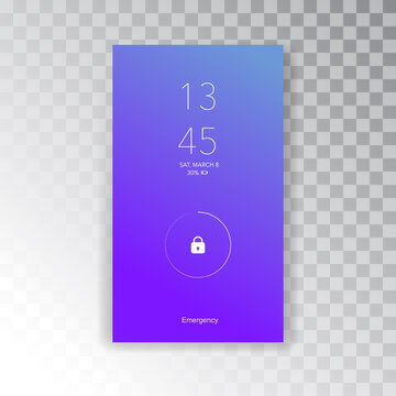 Mobile screen lock display