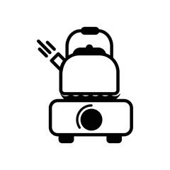 kettle boiling silhouette