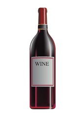 wine bottle with blank label