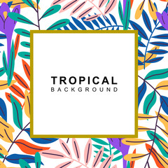 Obraz premium tropical background colorful leaves