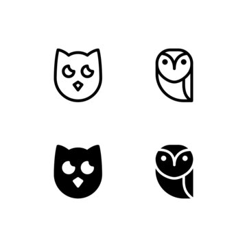 Owl Icon Logo Vector Symbol.