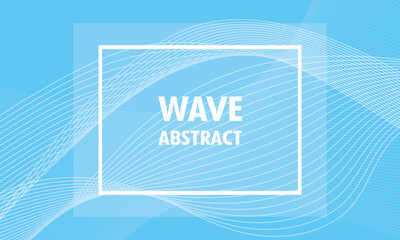 wave abstract with lettering in white background