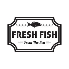Obraz premium fresh fish label