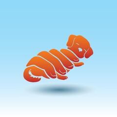 finger holding a dog